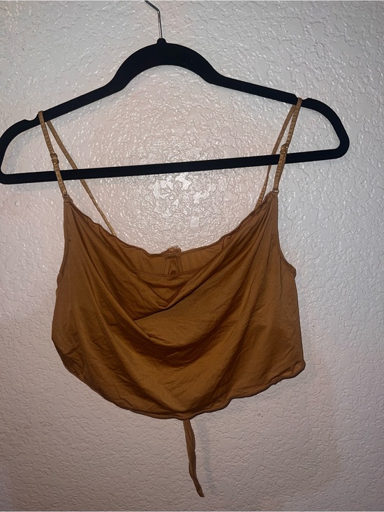 Urban Outfitters Tops - NWOT Urban Outfitters Brown Tie-Front Cowl Crop Cami